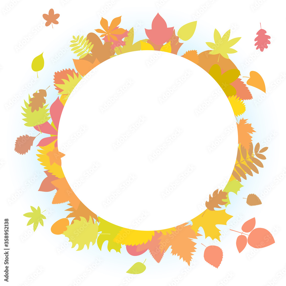 Frame of autumn leaves.