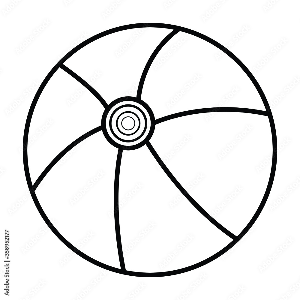 Obraz premium beach ball vector illustration icon
