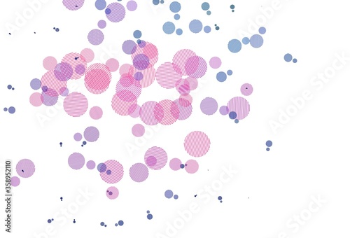 Light Pink, Blue vector template with circles.