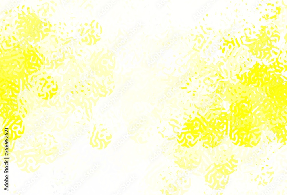 Light Yellow vector background with abstract shapes.