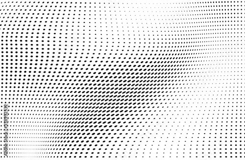 Abstract halftone wave dotted background