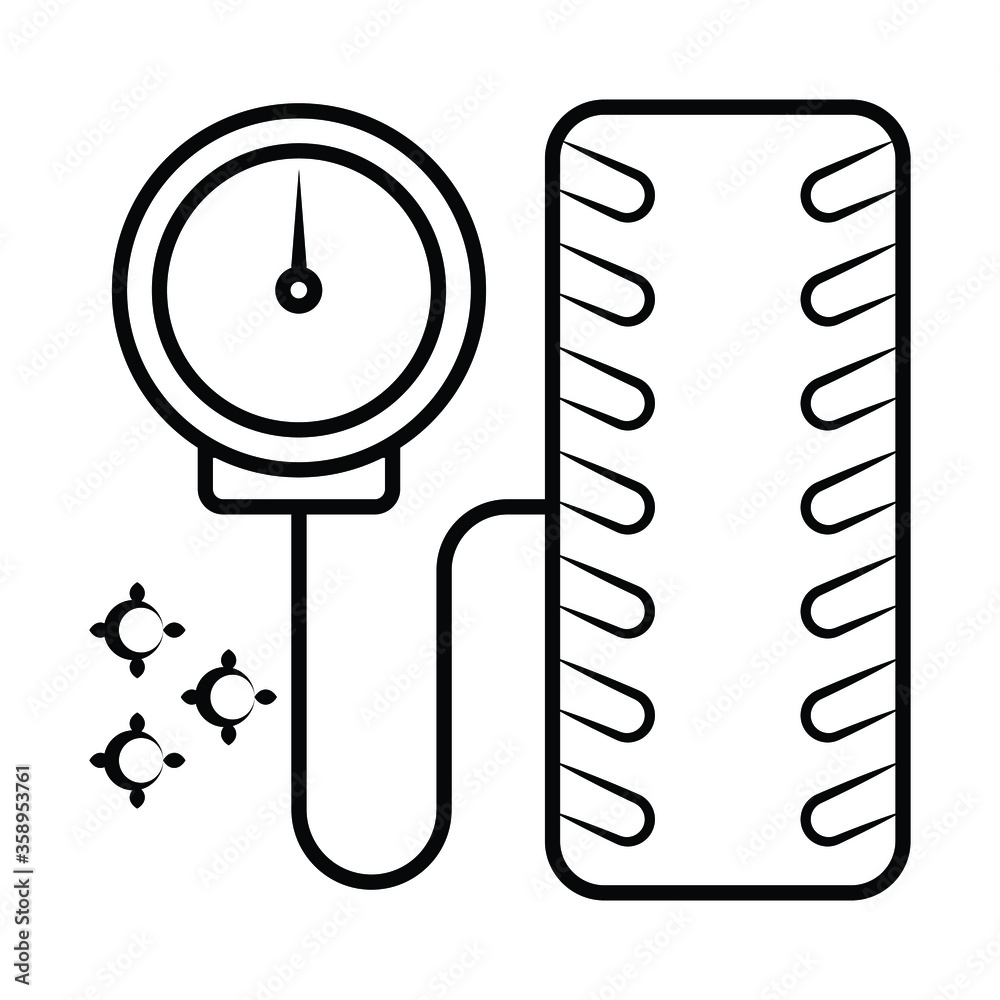Tire pressure gauge icon vector Tire pressure gauge icon vector