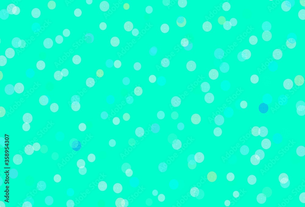 Light Blue, Green vector template with ice snowflakes.