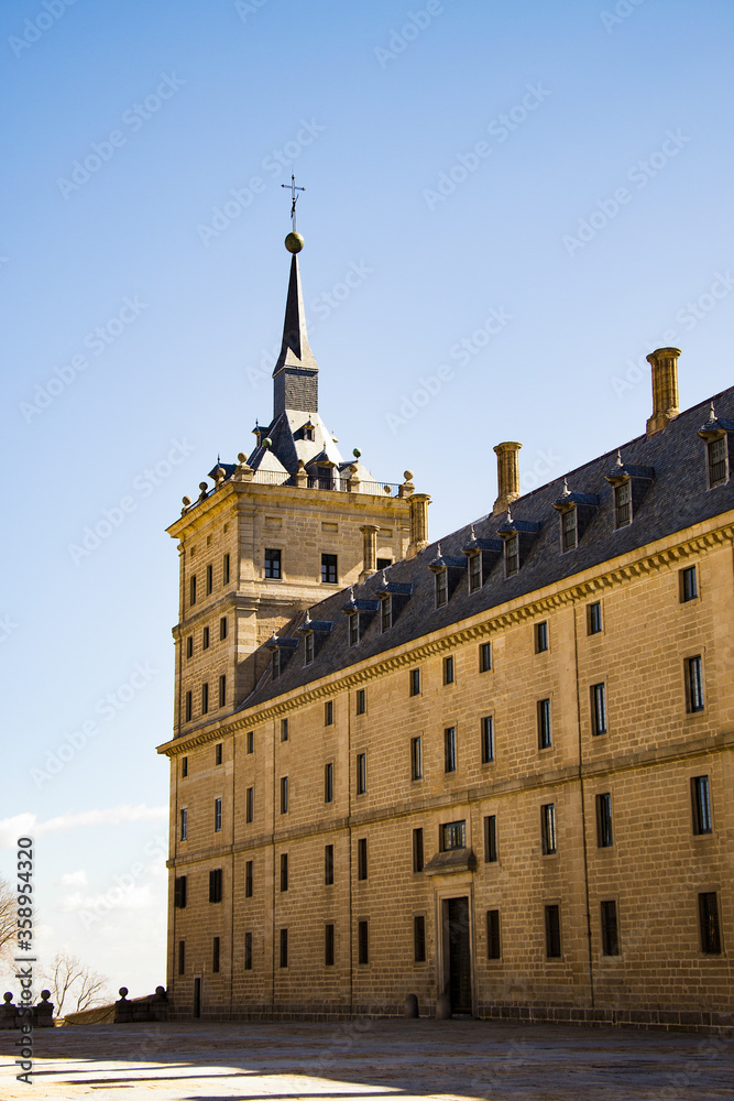 Obraz premium It's Royal Monastery of San Lorenzo de El Escorial, Madrid, Spain