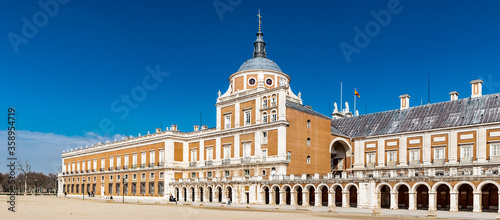 It's Royal Palace of Aranjuez (Palacio Real), a residence of the King of Spain, Aranjuez, Community of Madrid, Spain. UNESCO World Heritage