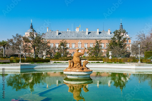 It's Fountain in front of the Palacio Real in Aranjuez, Spain