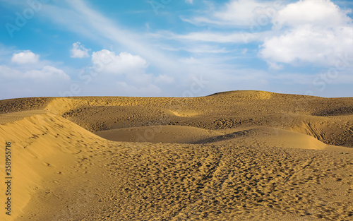 Sand dunes at the Thar desert Jaisalmer, Rajasthan India