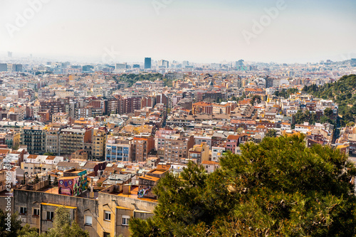 Fototapeta Naklejka Na Ścianę i Meble -  It's Panorama of Barcelona, Catalonia. View from the Parc Guell