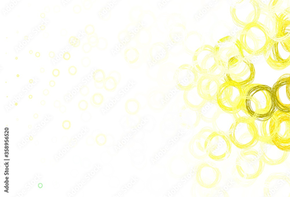 Light Green, Yellow vector pattern with spheres. Light Green, Yellow vector pattern with spheres.