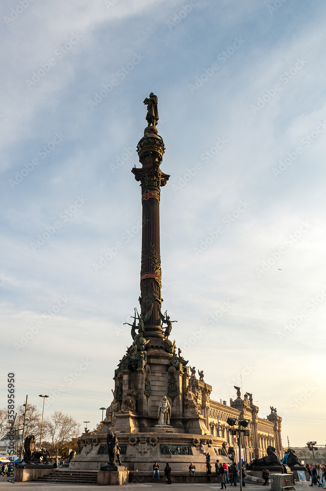 It's Monument to Christopher Columbus in Barcelona, Spain.