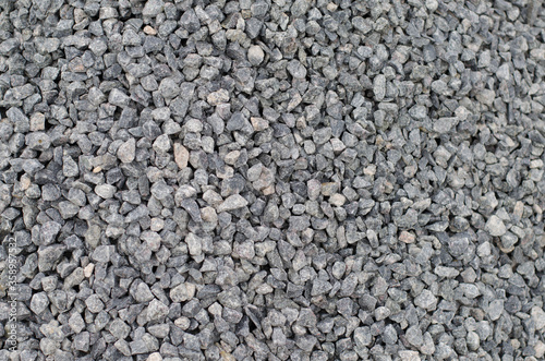 Rubble. Little pebbles. Pieces of granite. Rock.