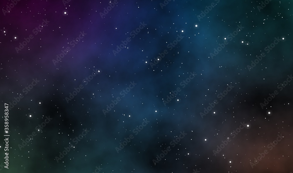 Spacescape illustration grphic design background