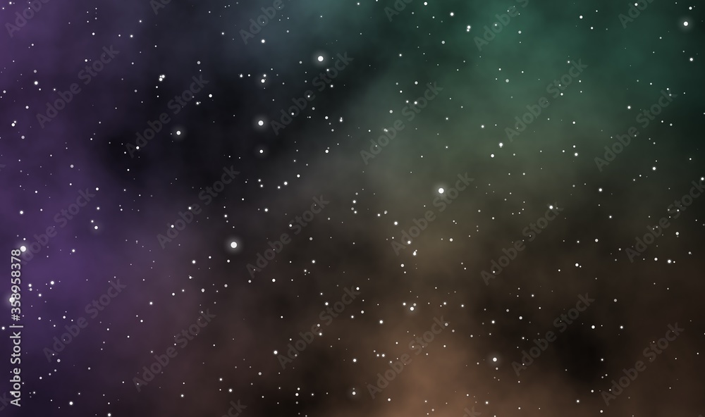 Obraz premium Space scape illustration graphic design background
