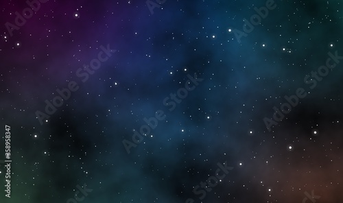 Spacescape illustration grphic design background