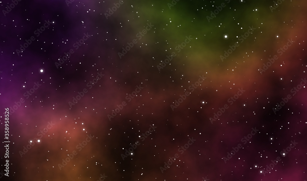 Obraz premium Space scape illustration graphic background