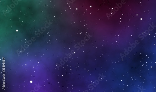 Space scape illustration design background