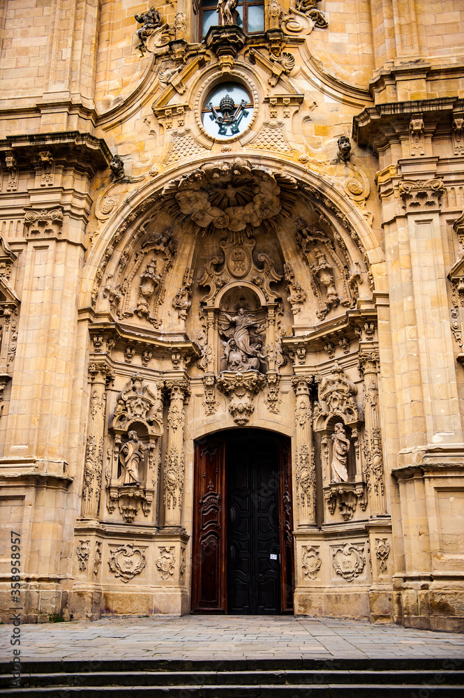 It's Basilica of Saint Mary of the Chorus, a baroque Roman Catholic parish church and minor basilica, San Sebastian, Gipuzkoa, Basque Country, Spain.