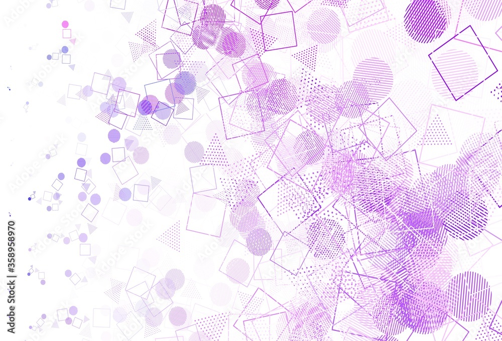 Light Purple vector texture with poly style with circles, cubes. Light Purple vector texture with poly style with circles, cubes.