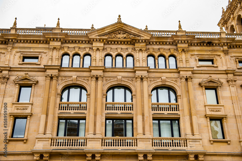 It's Maria Cristina old hotel, San Sebastian, Gipuzkoa, Basque Country, Spain.