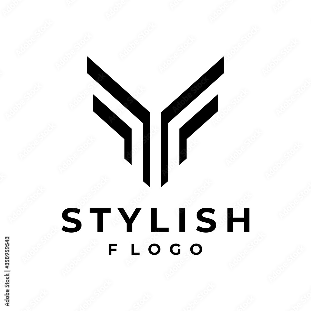 F logo vector geometric stylish simple designs black color white background F logo vector geometric stylish simple designs black color white background