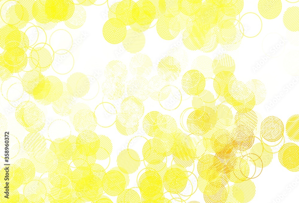 Naklejka Light Orange vector background with bubbles.