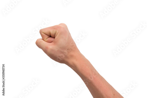 A male hand in a fist