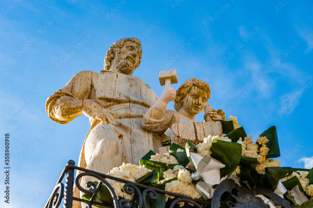It's Statue on the San Jose Bridge of Valencia, Spain