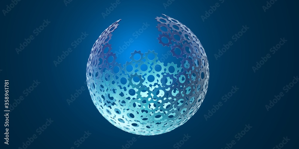 3D rendering - abstract shape 