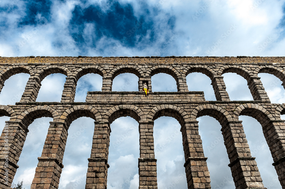 It's Roman Aqueduct of Segovia, Spain. It is the UNESCO World Heritage It's Roman Aqueduct of Segovia, Spain. It is the UNESCO World Heritage