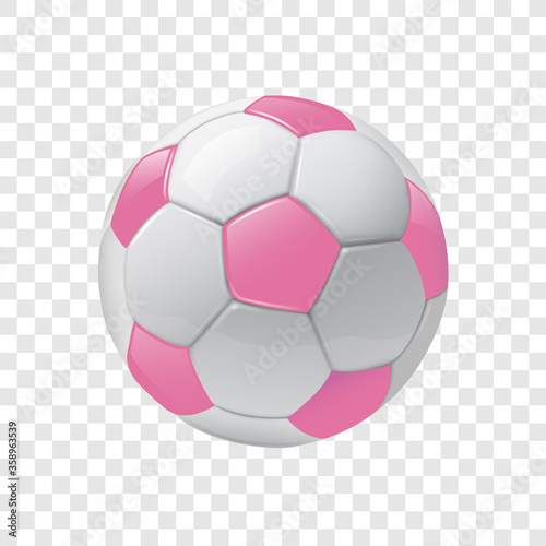 Soccer ball 3D icon on transparent background