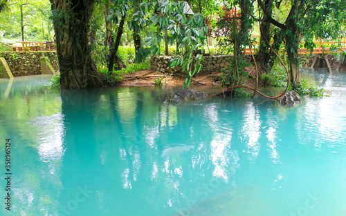 natural landscape of the clear blue river