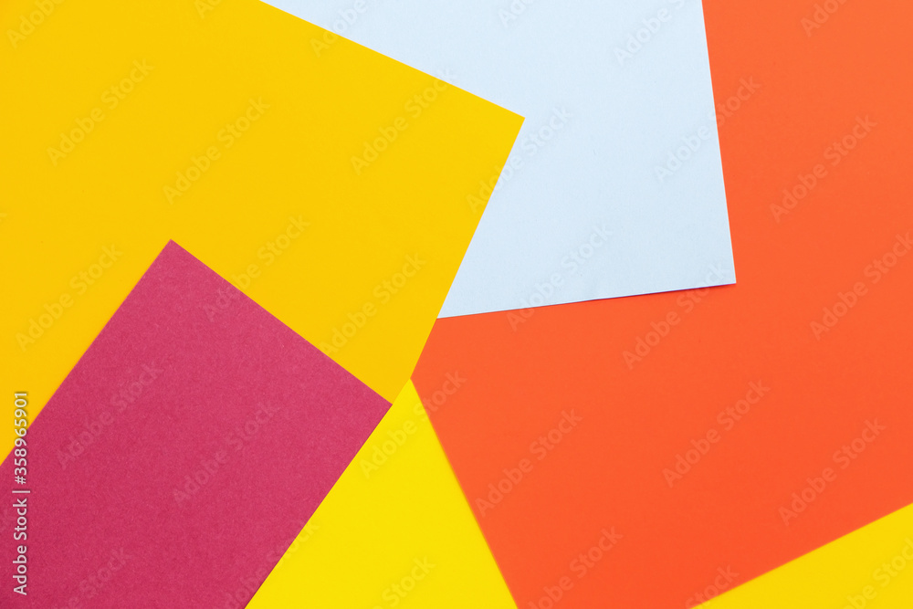 Many colorful empty sheets of paper, flat lay view.