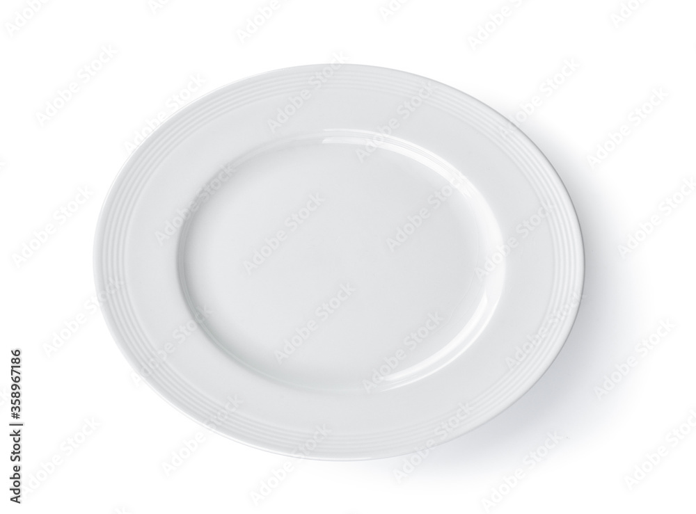 white plate isolated on white background white plate isolated on white background