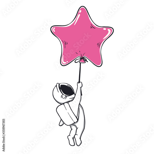Astronaut and balloon