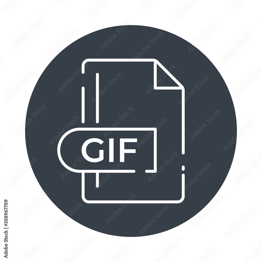 GIF File Format Icon. GIF extension filled icon. GIF File Format Icon. GIF extension filled icon.