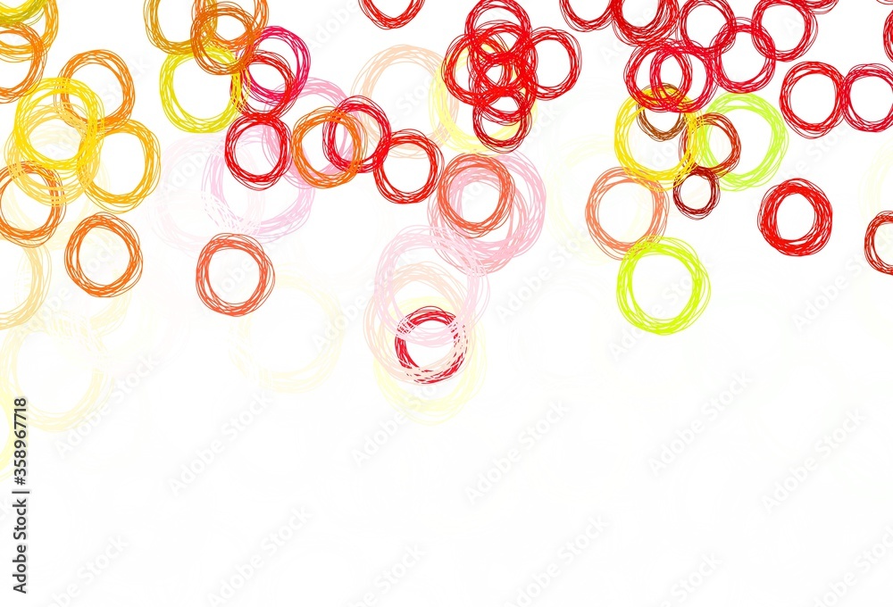 Light Green, Red vector layout with circle shapes. Light Green, Red vector layout with circle shapes.