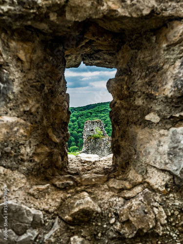 Topolcany castle in Slovakia wide angle;