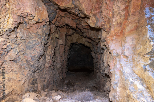 gallery of the old mines of Beninar (Spain)