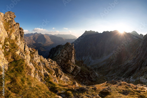 Sunset in Tatra mountains