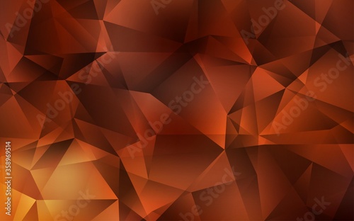 Dark Red vector gradient triangles texture. Colorful illustration in polygonal style with gradient. A completely new design for your leaflet.