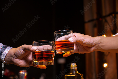 whiskey  for a friendly party in a bar or a restaurant.