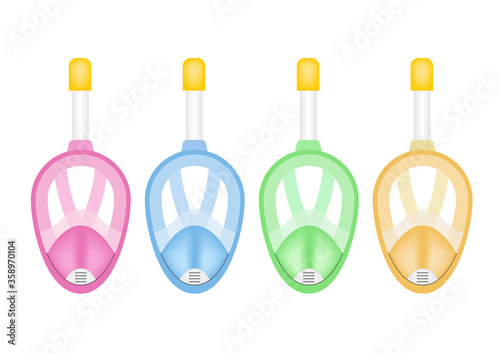 Full Face Snorkel Mask vector