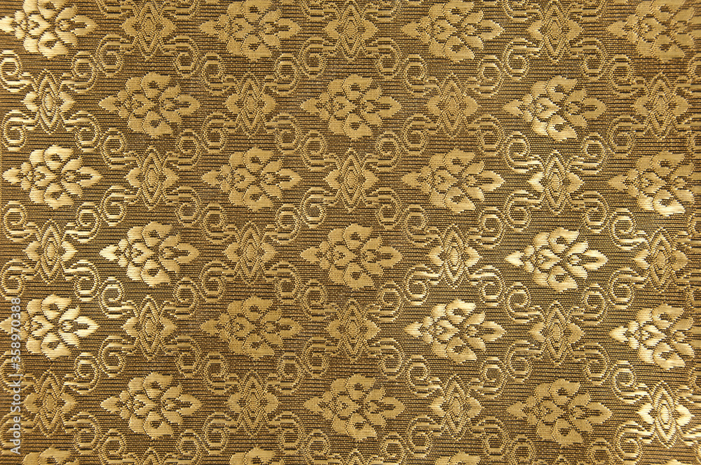 Golden luxury Thai textile background
