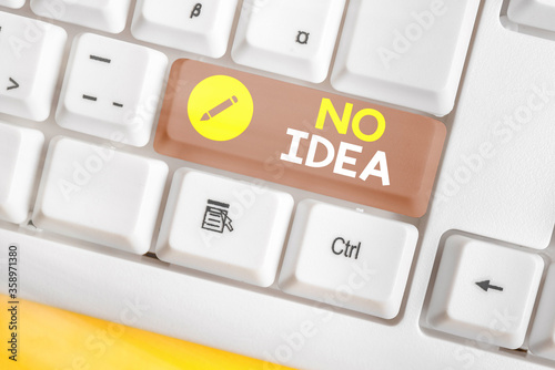 Foto Conceptual hand writing showing No Idea