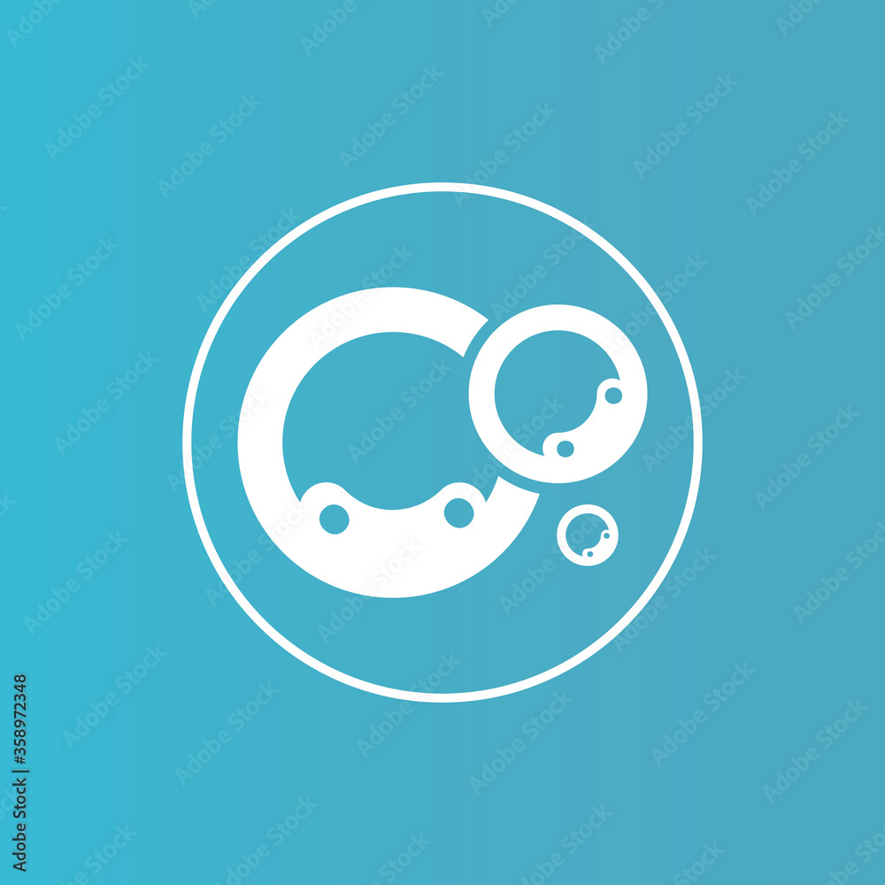 Obraz premium Bubble icon vector