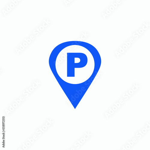 parking icon vector sign logo