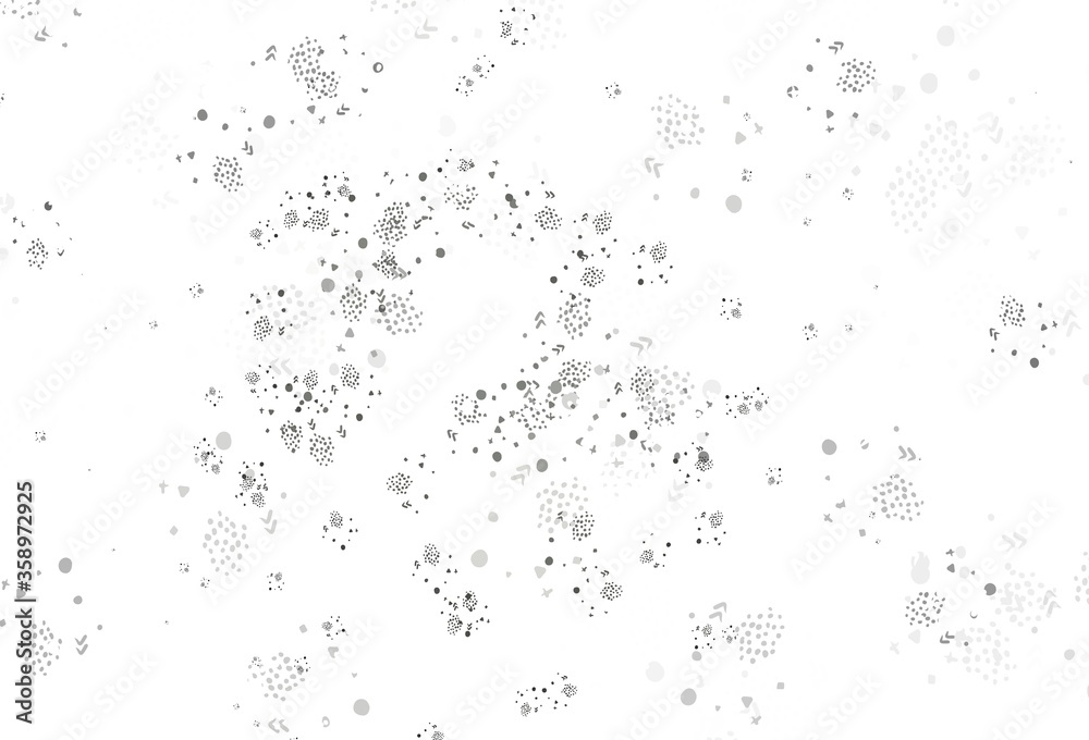 Light Gray vector template with chaotic shapes.