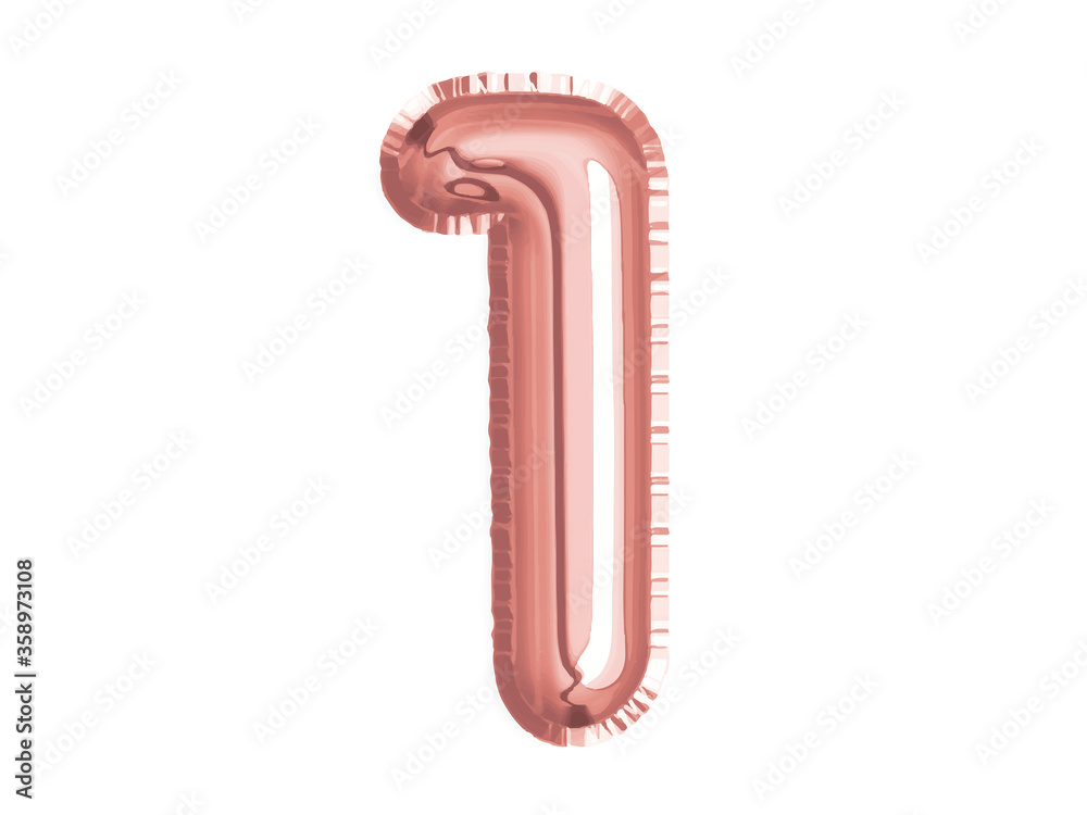 vector shiny rose gold number zero air balloon for baby shower birthday party vector shiny rose gold number zero air balloon for baby shower birthday party