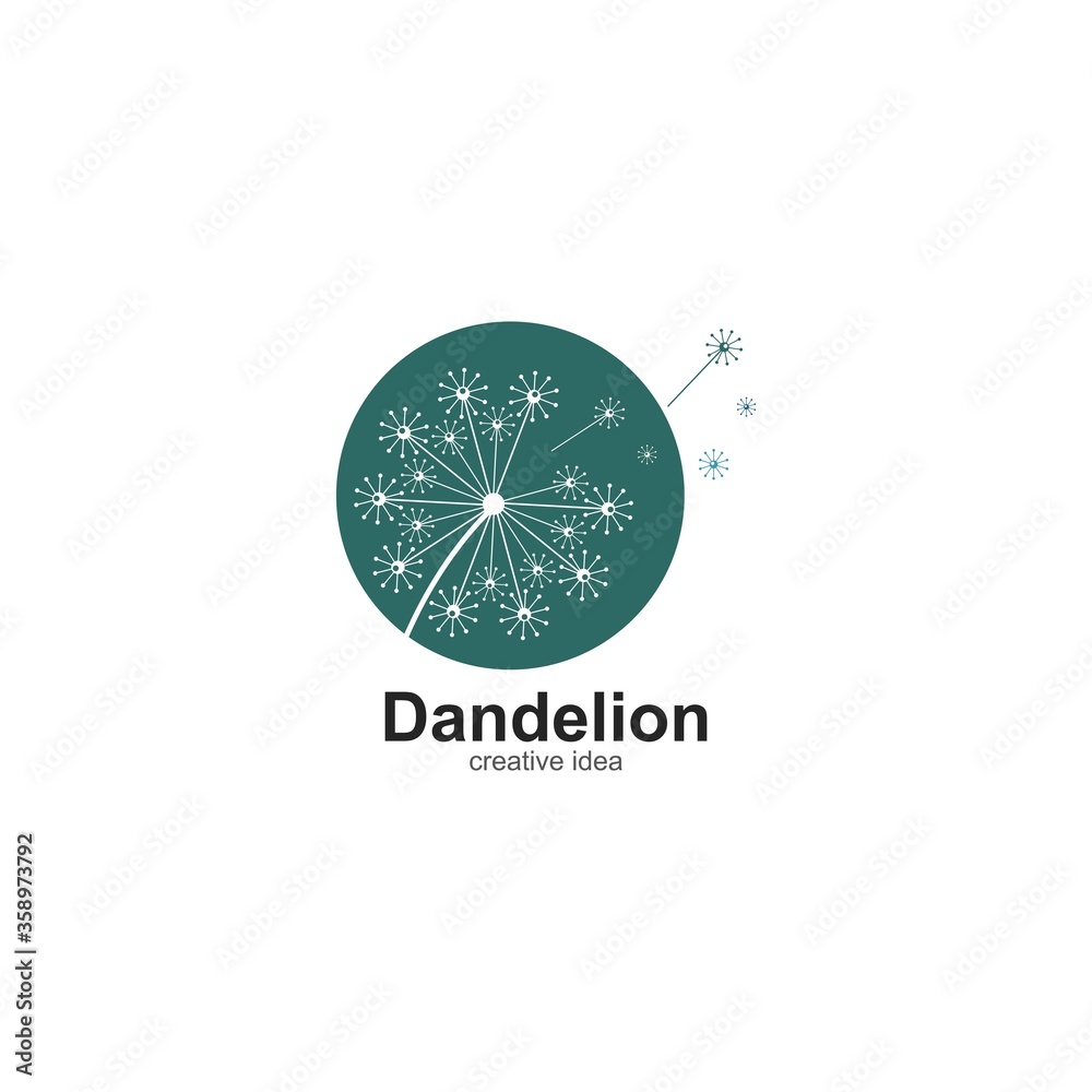 Dandelion flower logo Dandelion flower logo