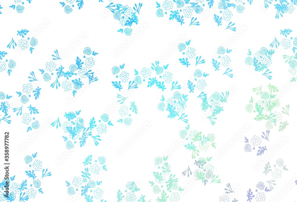 Light Blue, Green vector template with chaotic shapes. Light Blue, Green vector template with chaotic shapes.